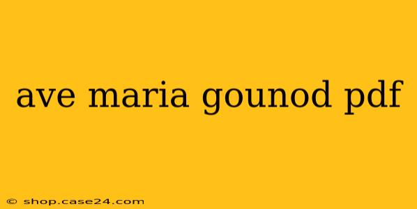 ave maria gounod pdf