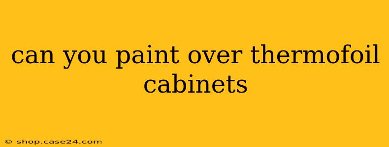 can you paint over thermofoil cabinets