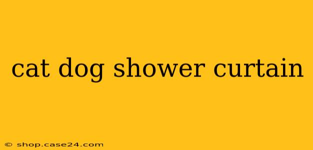 cat dog shower curtain