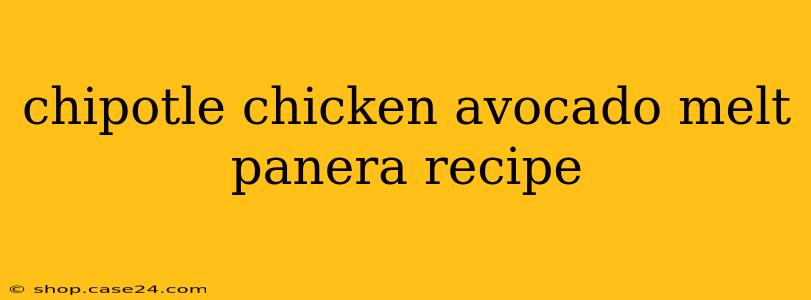 chipotle chicken avocado melt panera recipe