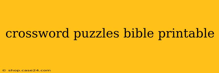 crossword puzzles bible printable