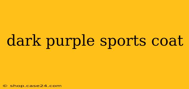 dark purple sports coat