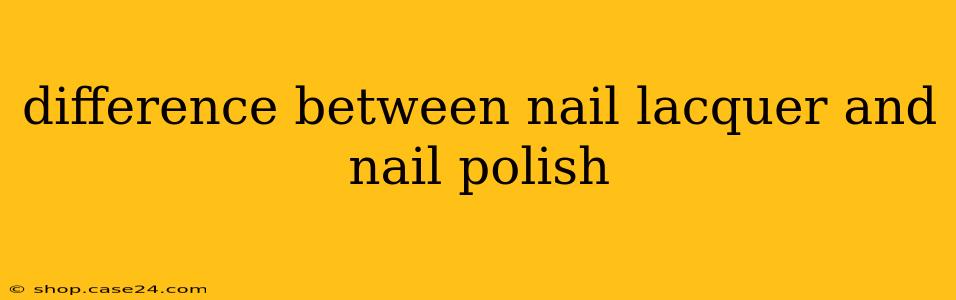 difference between nail lacquer and nail polish