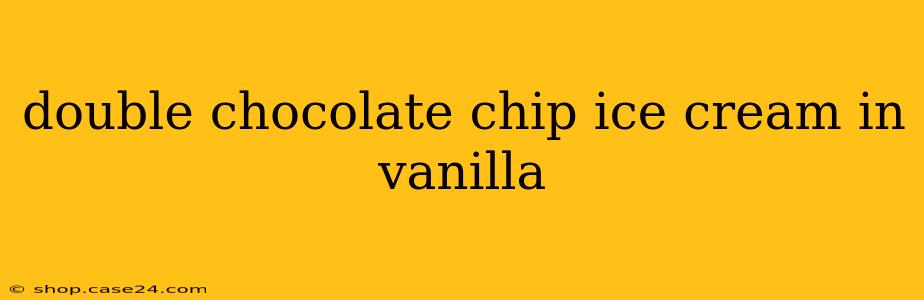 double chocolate chip ice cream in vanilla