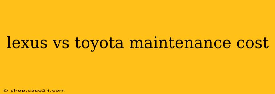 lexus vs toyota maintenance cost