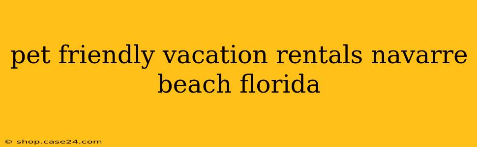 pet friendly vacation rentals navarre beach florida