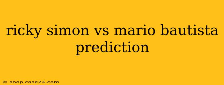 ricky simon vs mario bautista prediction