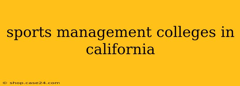 sports management colleges in california