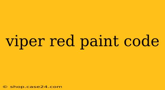 viper red paint code