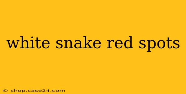 white snake red spots