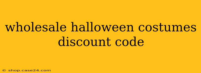 wholesale halloween costumes discount code