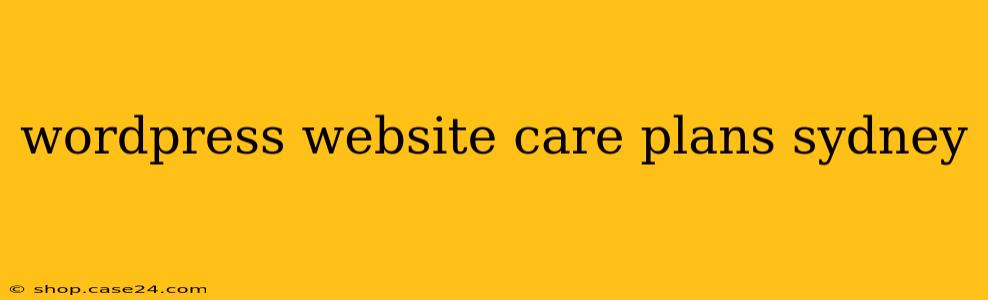 wordpress website care plans sydney